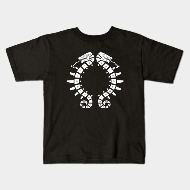 Traveler's Shield Dragons Kids T-Shirt by kaeru